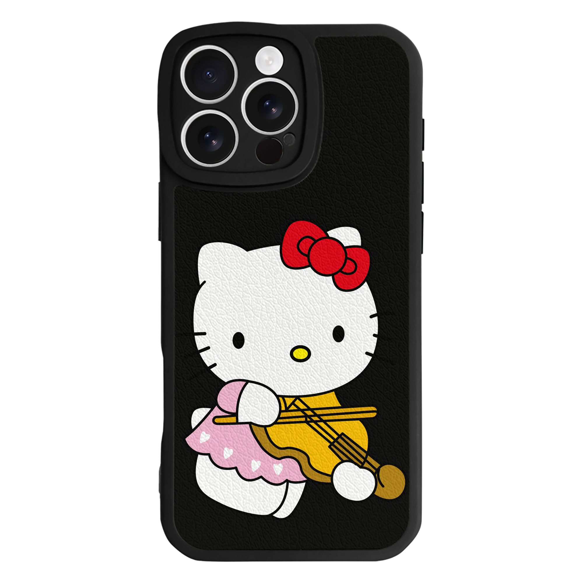 （画像用） Hello Kitty ハローキティ 【iPhone 16シリーズ対応】シリコンスマホケース（レザー調） 材質：シリコン